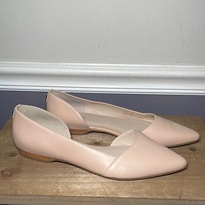 Cole Haan Nude Point Toe Slip On Flats